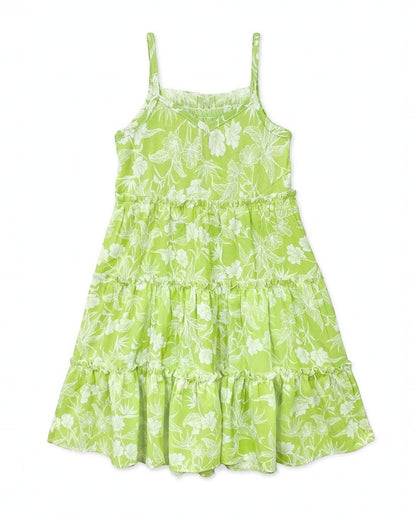 Green Maxi Dress with Back Smocking