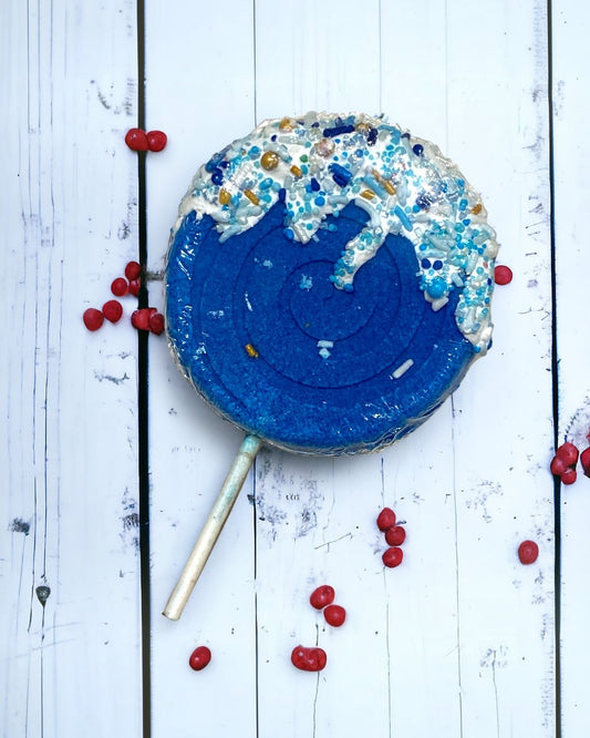 Lollipop Bath Bomb - Blue - Calla Lily Cosmetics + CL kids