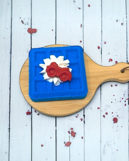 Waffle Bath Bomb - Blue - Calla Lily Cosmetics + CL kids