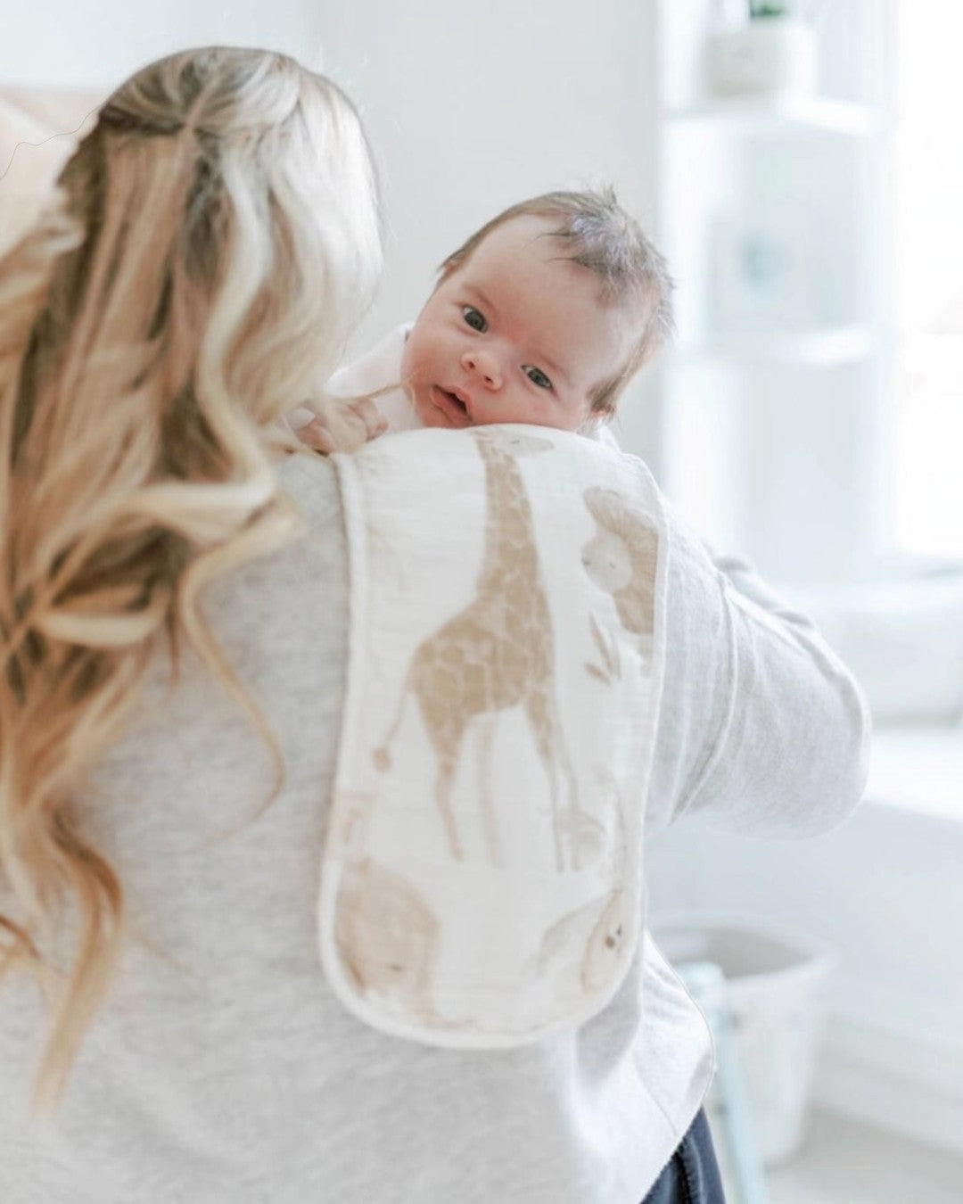 Crane Baby Burp Clothes - Kendi - Calla Lily Cosmetics + CL kids