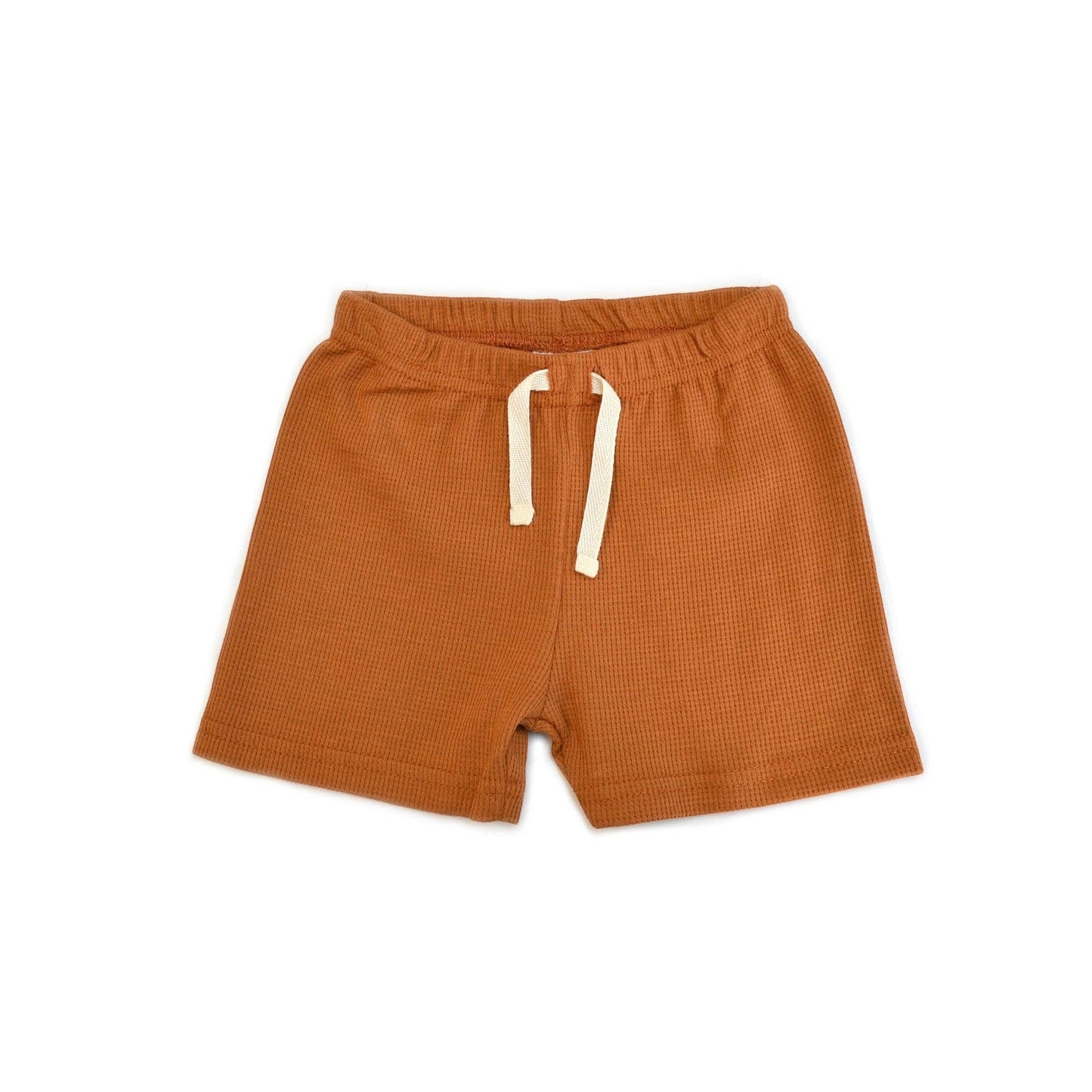 Brown 2pc Waffle Knit Top & Shorts Sets