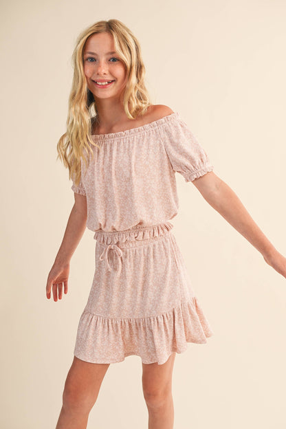 Tween Girl's Peasant Skirt and Top Set