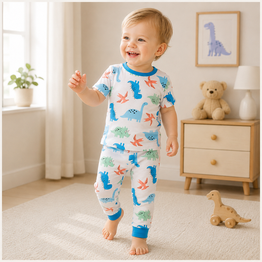 95% Bamboo Dinosaur Kids Pajama Set