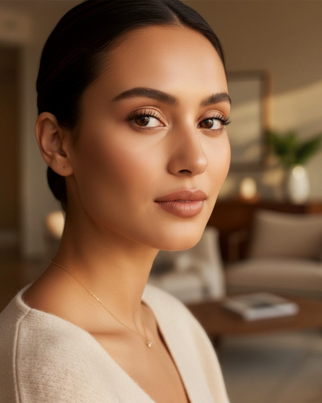 Calla Lily Cosmetics Almond Pressed Mineral Foundation, a lightweight, talc-free powder with UV protection.