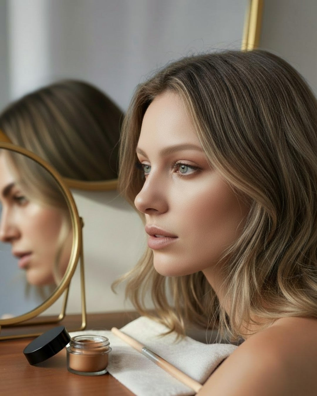 Calla Lily Cosmetics Cindy Brow Tint in Soft Ash, a gel formula for defining and filling brows.