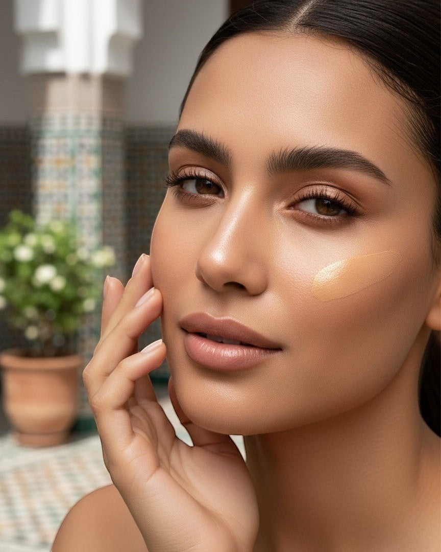 Calla Lily Cosmetics Casablanca Foundation in Yellow Beige. Oil-free, hypoallergenic liquid foundation.