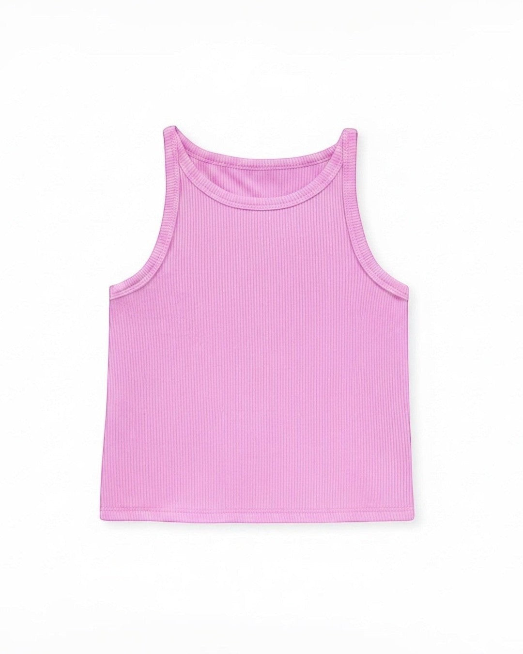 Calla Lily Cosmetics + CL kids pink and white striped cotton shorts and matching tank top with scrunchie.