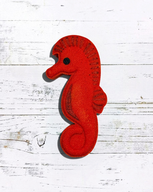 Seahorse Bath Bomb - Red/Orange