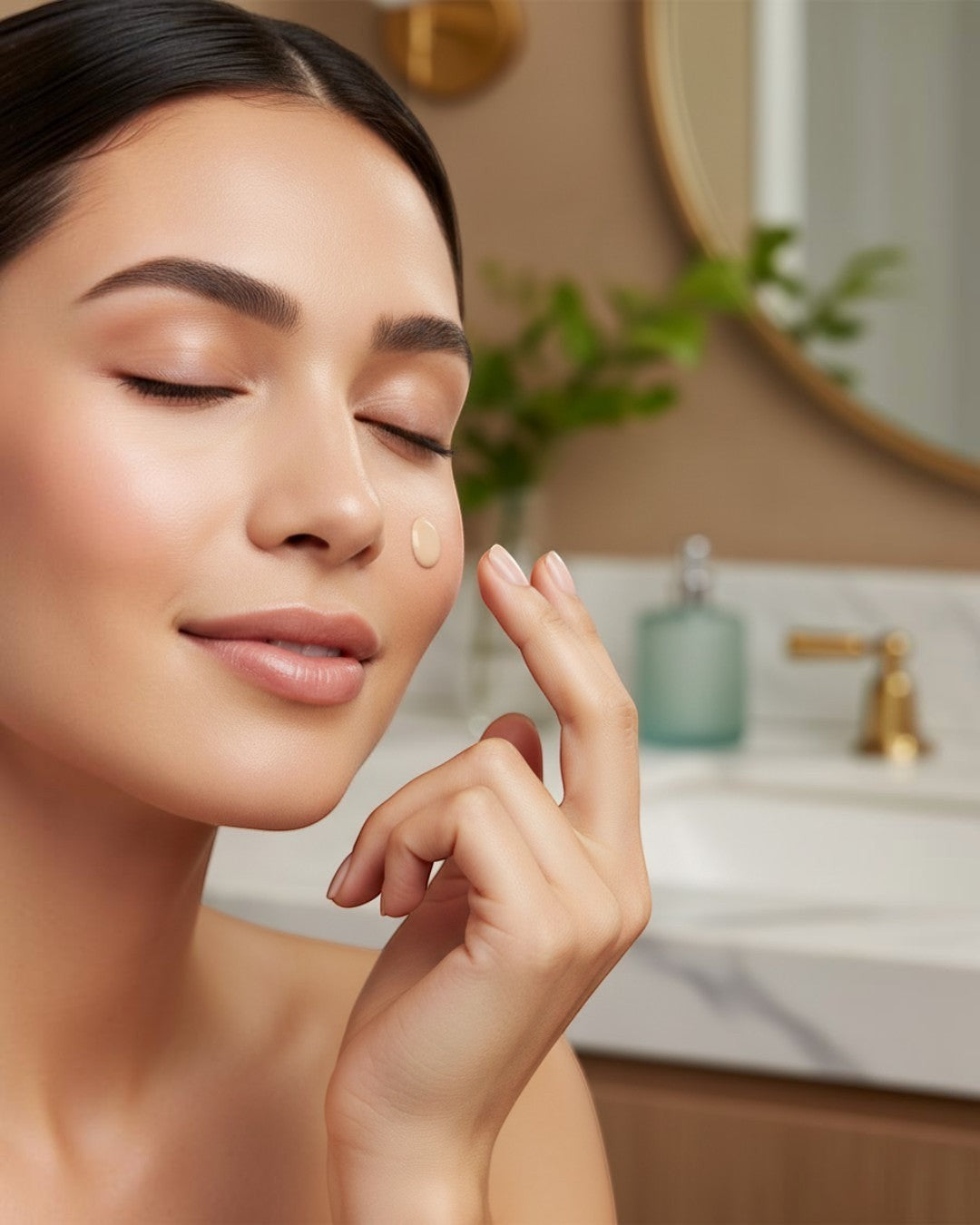 Calla Lily Cosmetics Prague Foundation in Nude Beige, a vegan, oil-free liquid makeup with medium to full coverage.