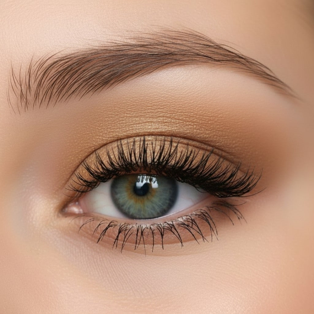 Calla Lily Cosmetics Tierra Matte Shadow in medium yellow brown, a silky pressed mineral eyeshadow.
