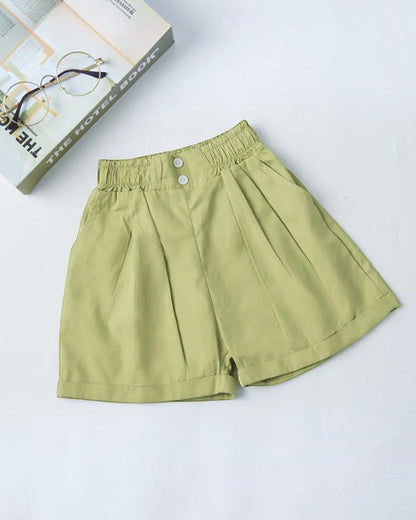 Tween Shorts with Ruffled Waistband