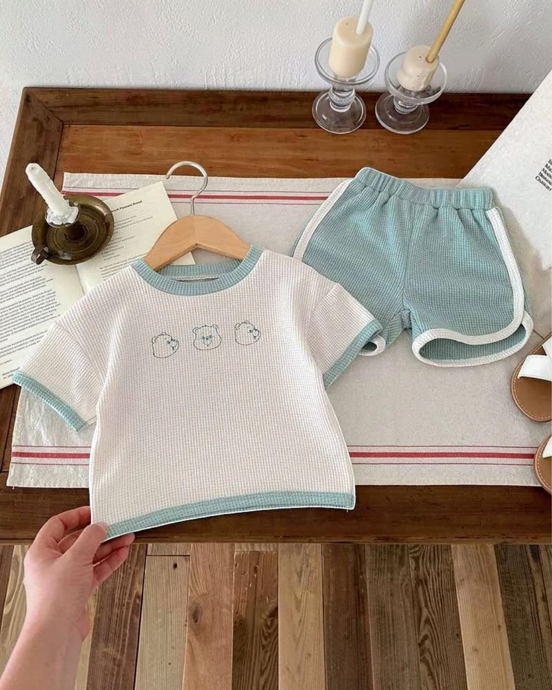 Mint 2pc Short Sleeve T-Shirt Shorts Sets