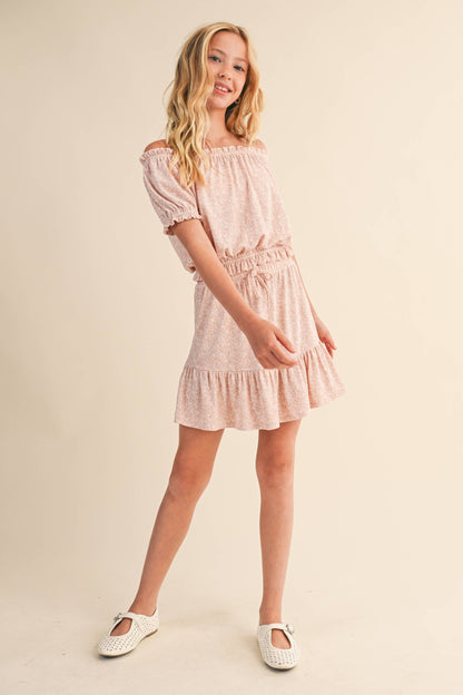 Tween Girl's Peasant Skirt and Top Set