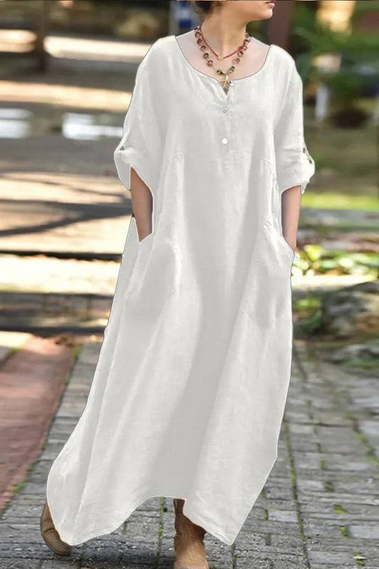 Long Sleeve Pocket Maxi Dress