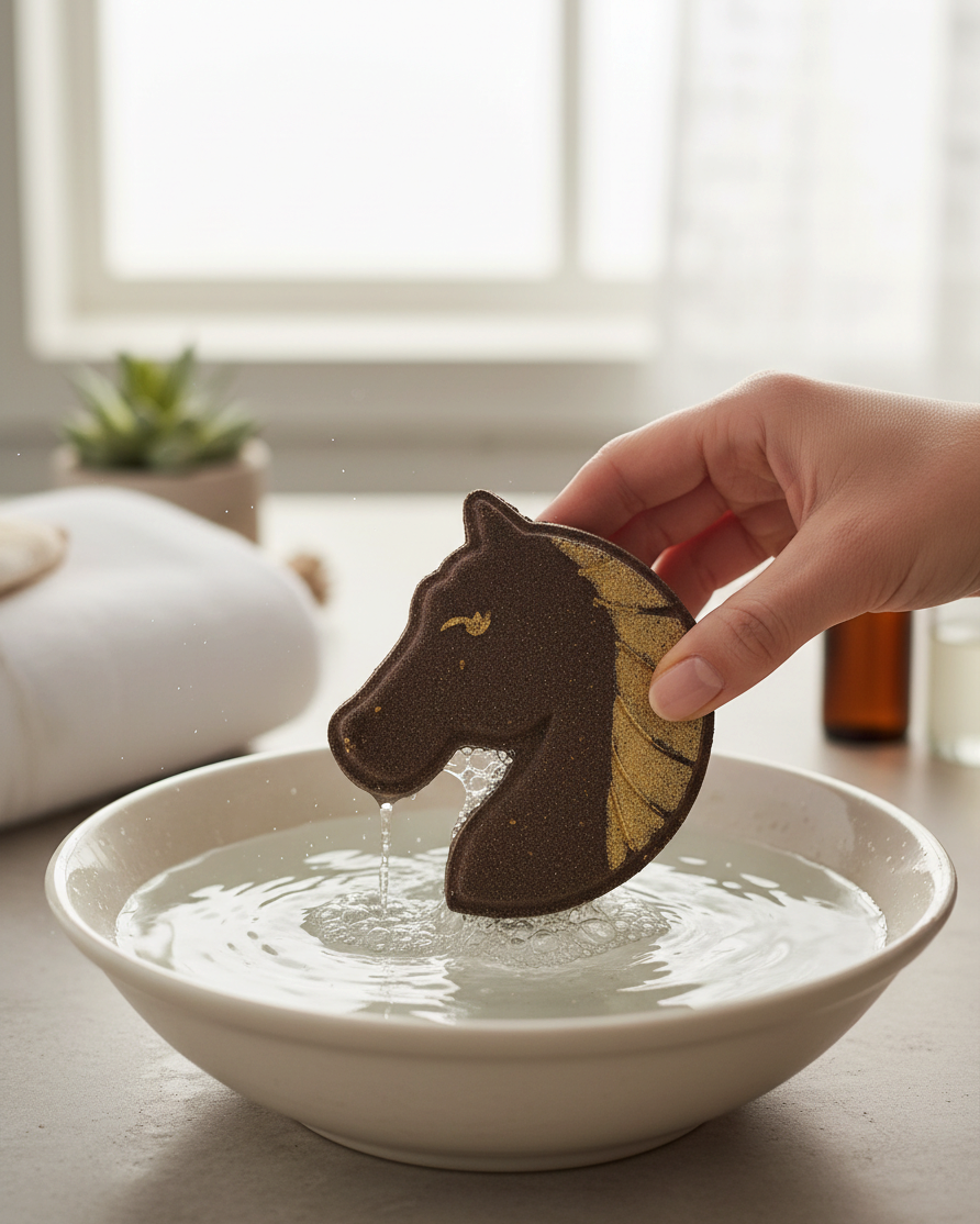Horse Bath Bomb l Hand-Pressed l Natural