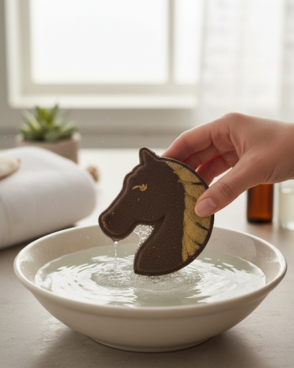 Horse Bath Bomb l Hand-Pressed l Natural