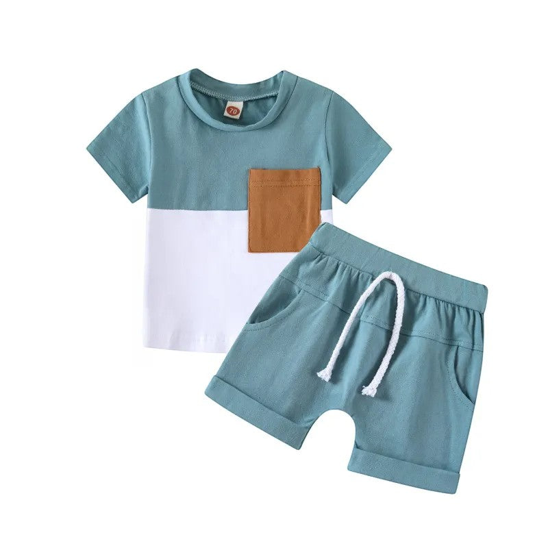 Colorblock Top & Shorts Sets - Baby