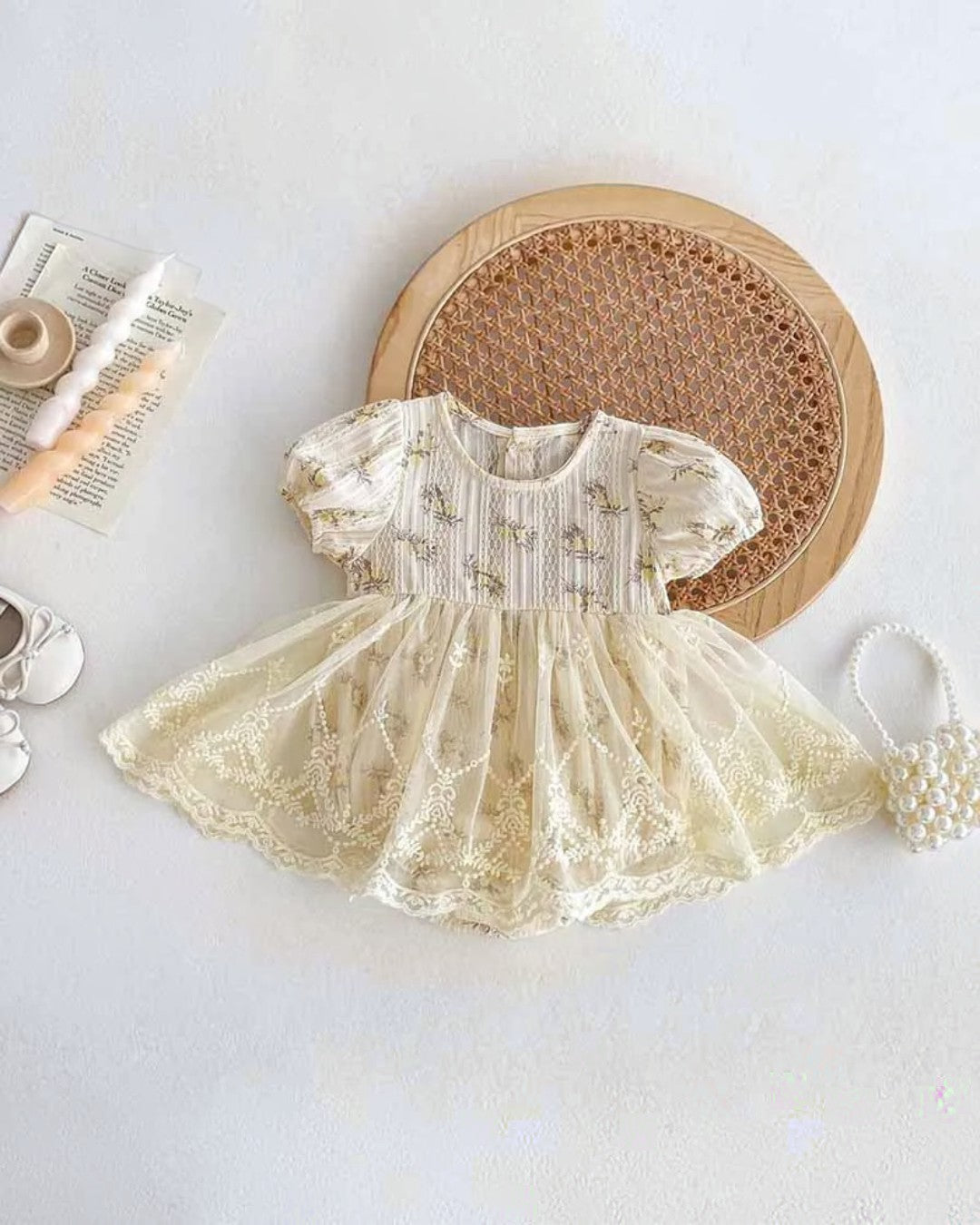 Cream Mesh Romper/Dress