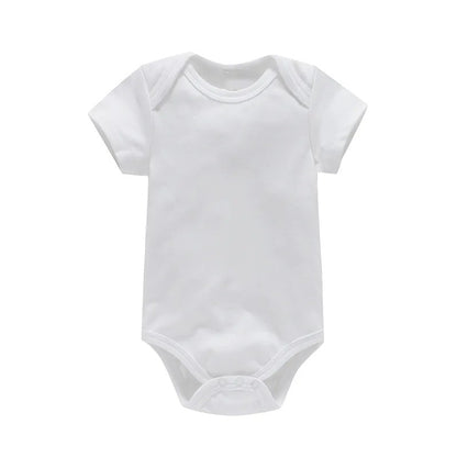 White baby onesie on a white background