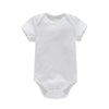 White baby onesie on a white background