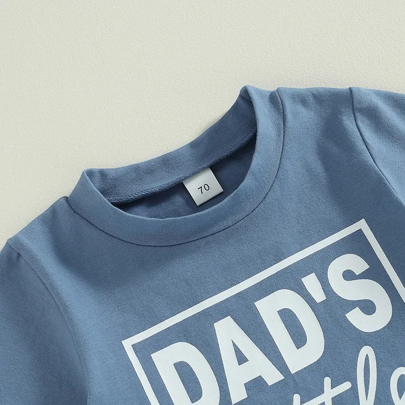 "Daddy's Little Dude" Shorts Sets - Baby