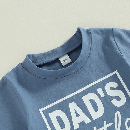 "Daddy's Little Dude" Shorts Sets - Baby