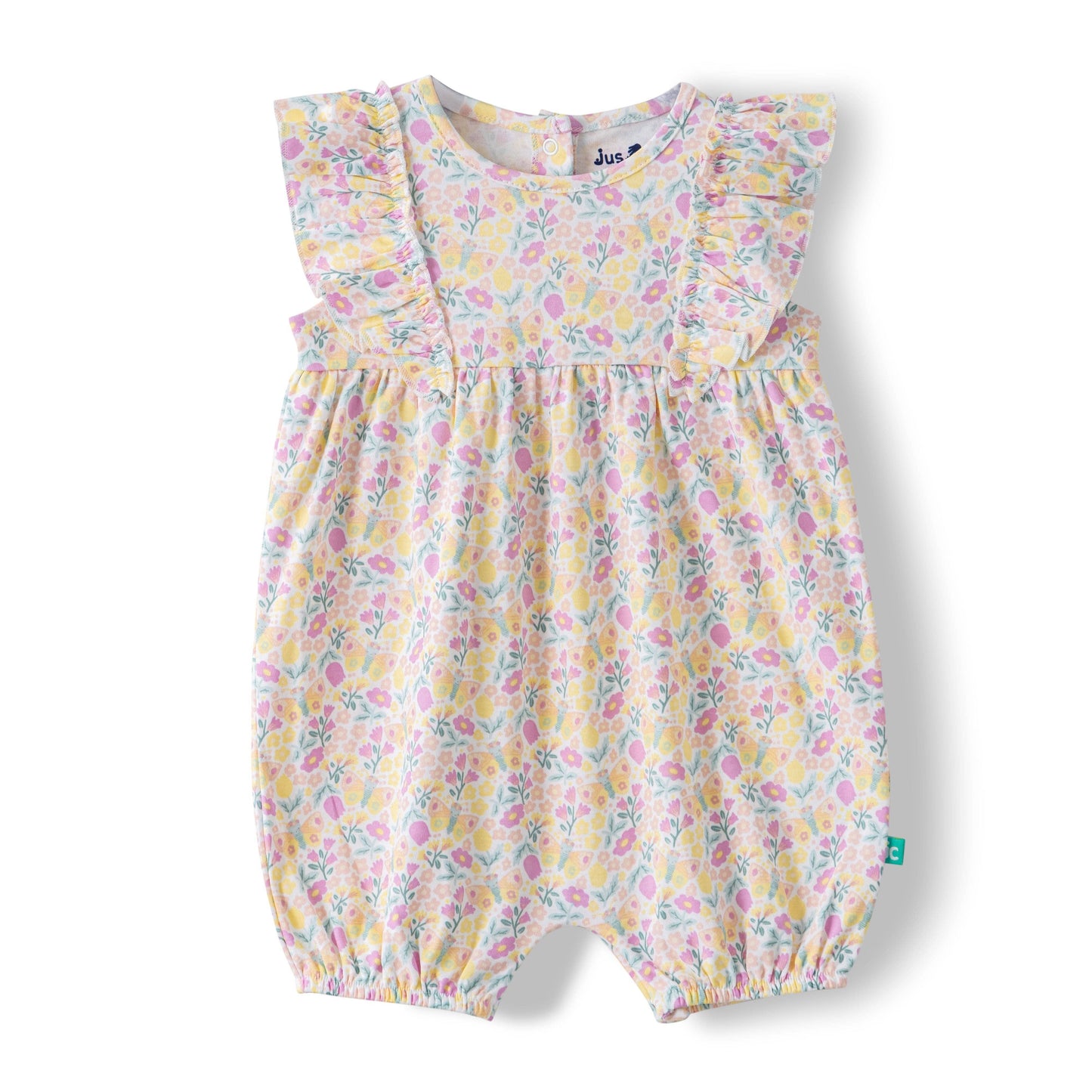 Organic Baby Girls’ Floral Ruffle Romper