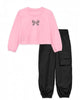 Girl's Top & Pant Set w/ Bow Rhinestone