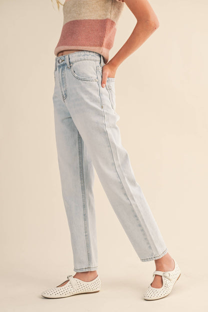 Tween Girl's Straight Leg Denim Pants/Jeans