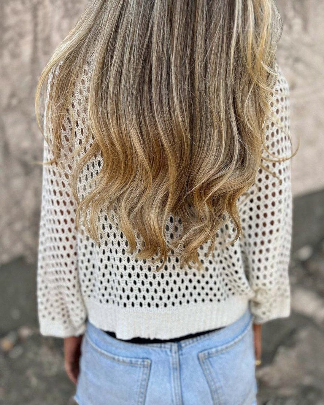 White Open-Front Net Cardigan - One Size