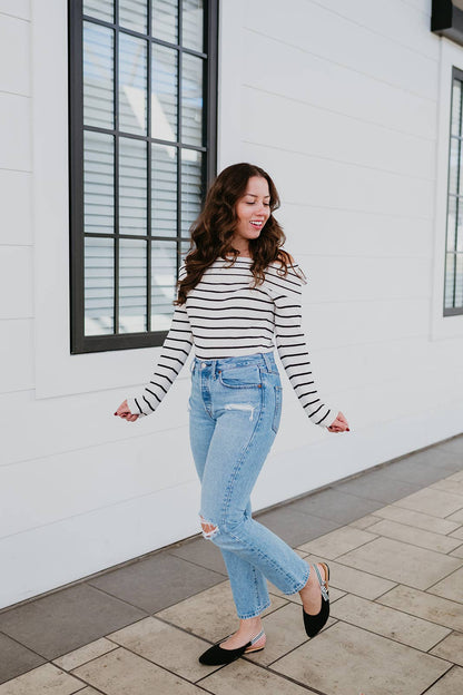 Soho Black D'Orsay Flat Shoes