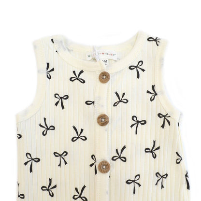 2 Piece Sleeveless Willow + Whimsy Coverall & Headband Set