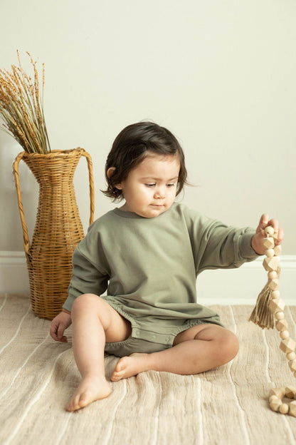 Organic Cotton Sweatshirt baby boy girl romper