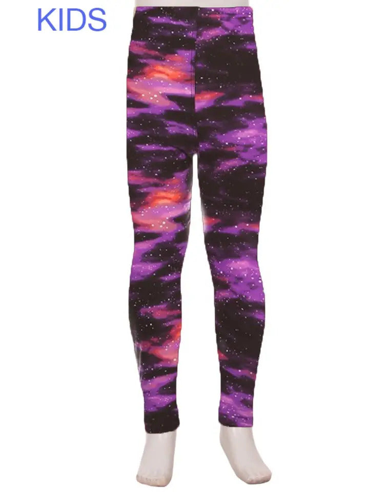 Kids Cosmic Print Leggings - Calla Lily Cosmetics + CL kids