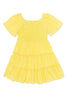 Yellow Tiered Smocked Dress
