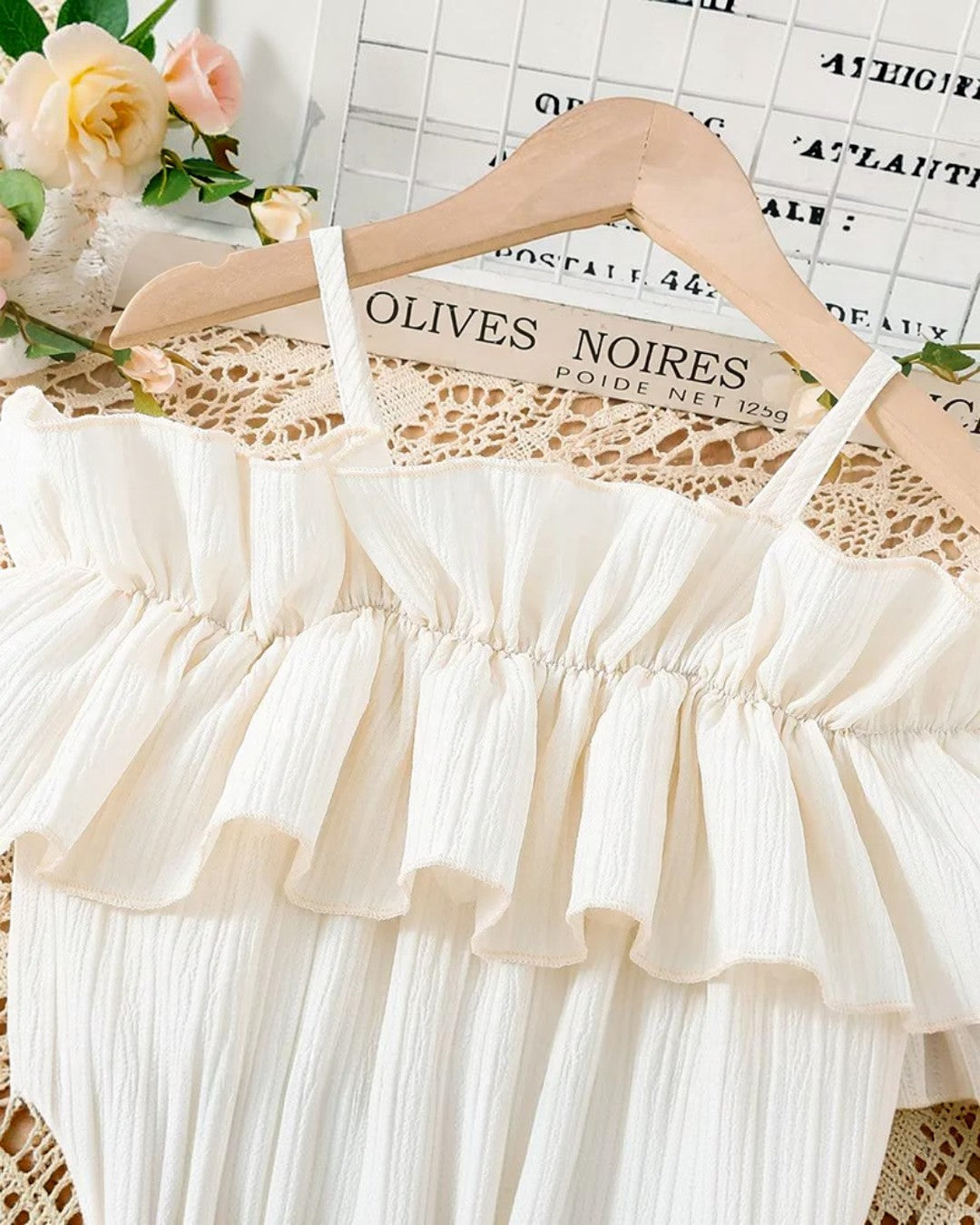 Off White Off The Shoulder Dress - Calla Lily Cosmetics + CL kids