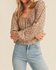 Floral Peasant Top