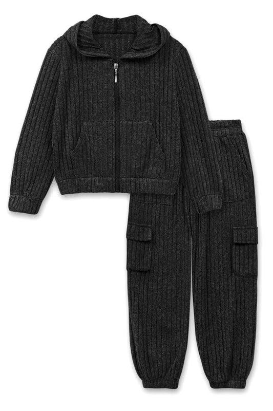 Girl's Black Joggers