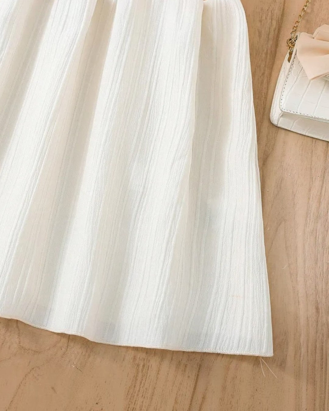 Off White Off The Shoulder Dress - Calla Lily Cosmetics + CL kids