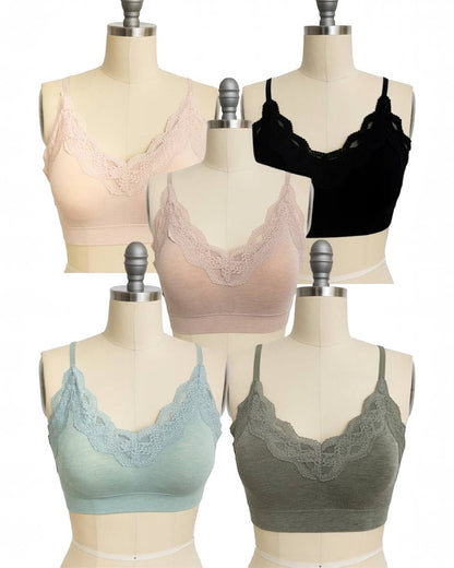 Lace Trimmed Padded Bralette - Calla Lily Cosmetics + CL kids