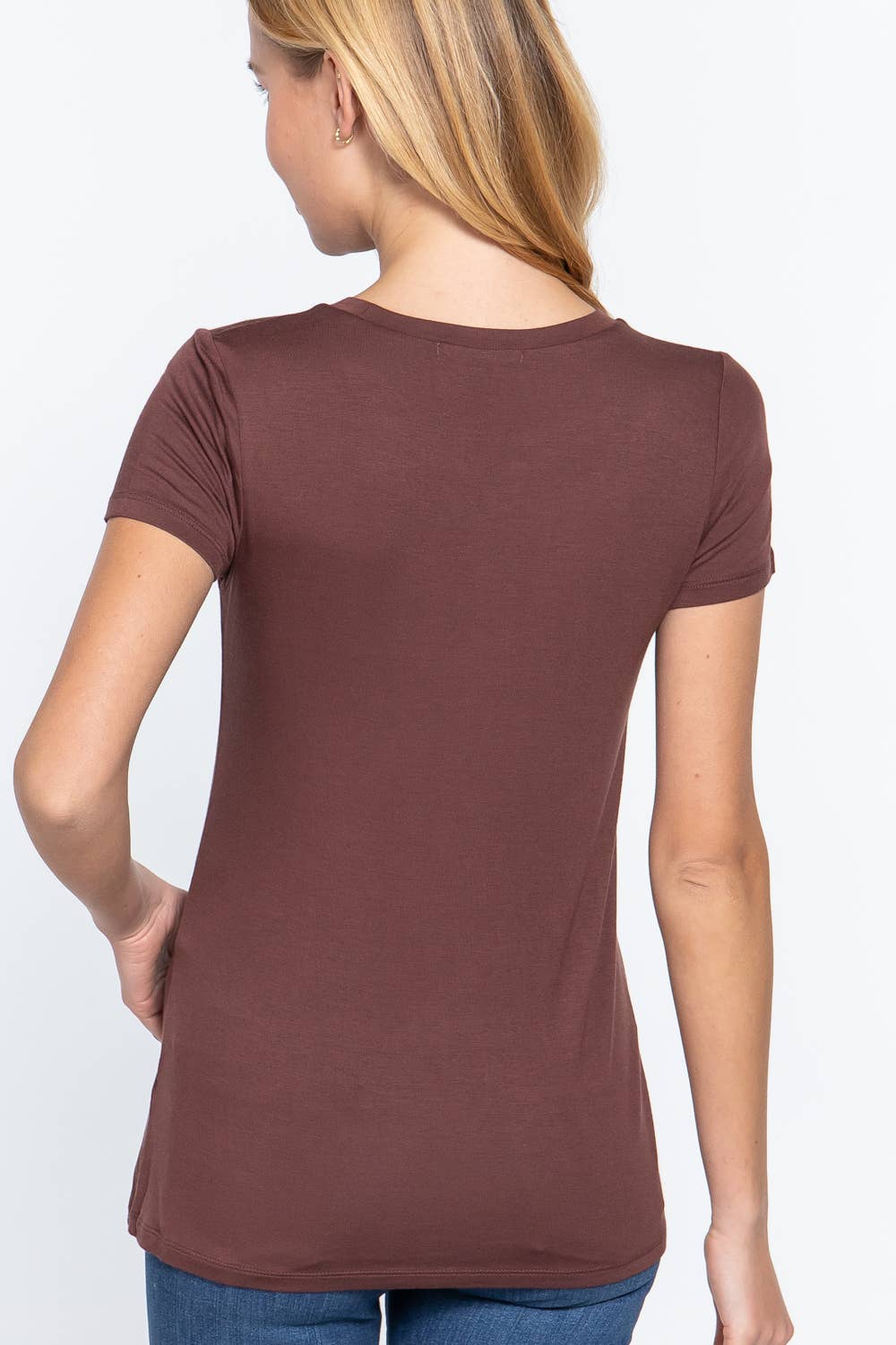 Crew Neck Rayon Tee