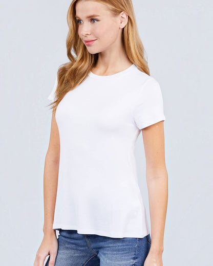 Crew Neck Rayon Tee