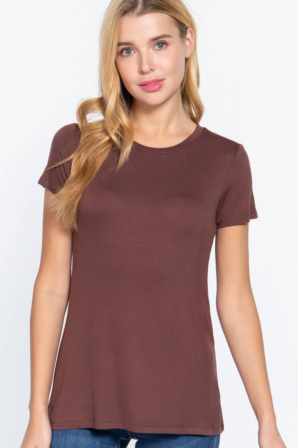Crew Neck Rayon Tee