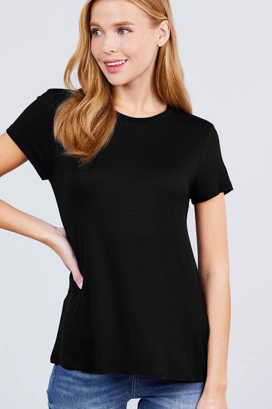 Crew Neck Rayon Tee