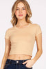 Crop Top Baby Tee - Khaki