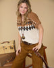 Ivory and Tan Aztec Sweater