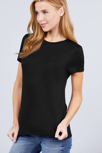 Crew Neck Rayon Tee