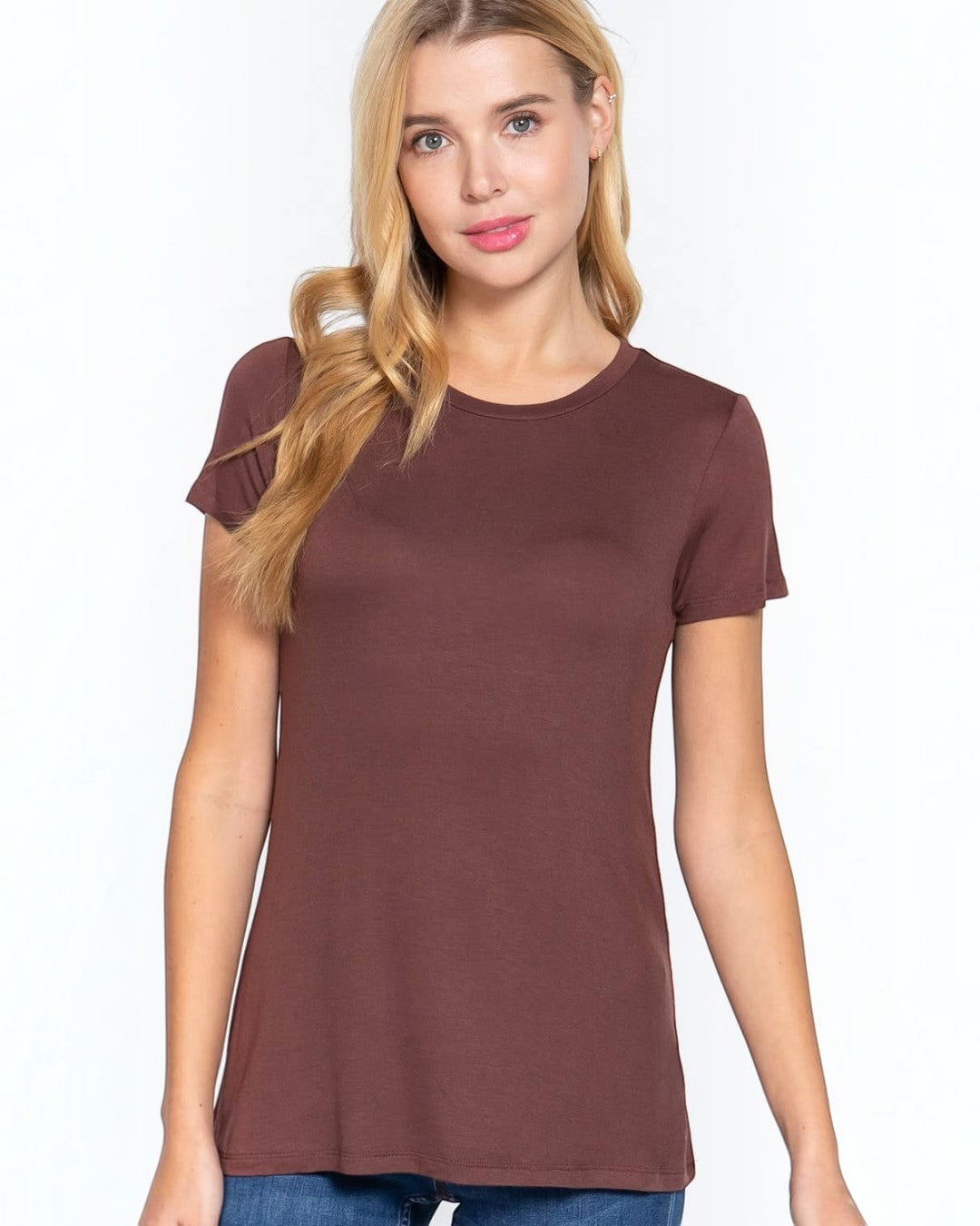 Crew Neck Rayon Tee