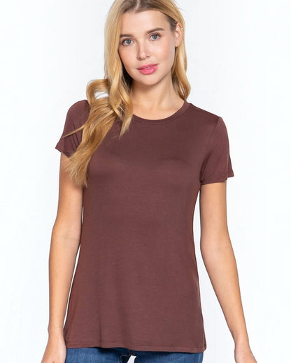 Crew Neck Rayon Tee