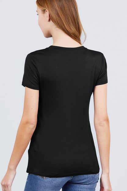 Crew Neck Rayon Tee